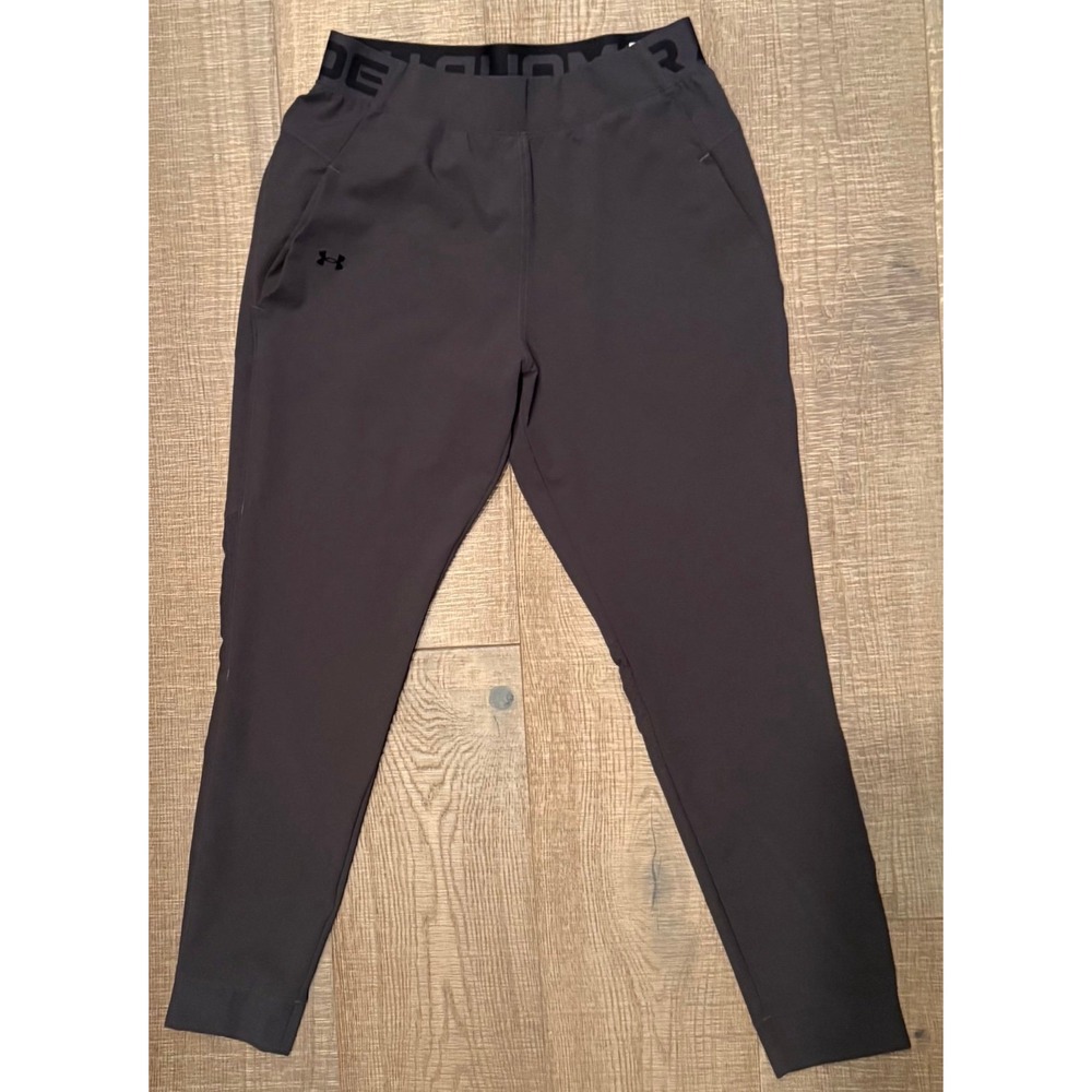 Under Armour Women's Dark gray Jogger Activewear Pants Loose Fit Polyester Small